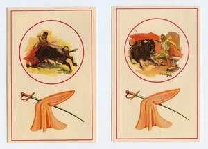Lot of 4 Postcards Depicting Bullfighting Scenes, Mexico Color Postcards - Imagen 1 de 4