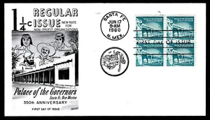 USA, SCOTT # 1031A, FLEETWOOD FDC COVER OF 1960 PALACE OF GOVERNORS - Picture 1 of 1
