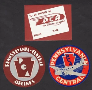 ETIQUETA DE EQUIPAJE PCA PENSILVANIA CENTRAL AIRLINE USP 99 + NO LISTADO enviada por PCA - Imagen 1 de 1