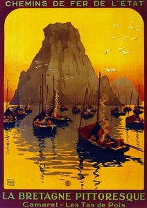 Decor Poster. Fine Graphic Art Design. Chemins de Fer Bretagne Pittoresque. 2733 - Picture 1 of 1