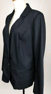 Lane Bryant Damenblazer Größe 14 halb gefüttert schwarz Business Freizeit Mantel Jacke - Bild 1 von 8