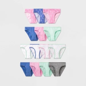 Girls' 14pk Heart Tie-Dye Cotton Bikini Cat & Jack™ Size 14 - Picture 1 of 1