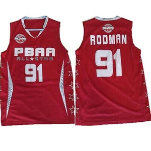 Throwback The Worm Rodman #91 PBAA Philippines Basketball Jersey Custom Name Red - Picture 1 of 3