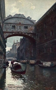 Seufzerbrücke Venedig 40er Jahre Postkarte - Bild 1 von 2