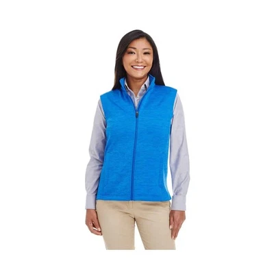 NEW Devon & Jones DG797W Women's Melange Fleece Vest sz XL French Blue $82 Foto 1 de 2