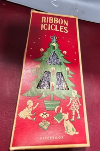 Nastro Vintage Ghiaccicles Metal Goods Corp St Louis Mo Albero di Natale Tinsel - Foto 1 di 5