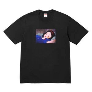 FW '24 Supreme Snow White Tee Black SS Size XL NWT - Picture 1 of 5