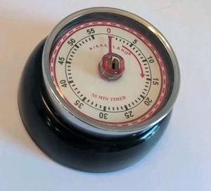 Kikkerland Retro Black Magnetic 55 Minute Timer Dulton 100-189 Tested Works Tick - Picture 1 of 6