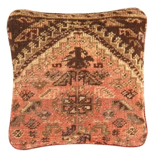 Pasargad Vintage Hand Knotted Farahan Rug Pillow 20" - Picture 1 of 2