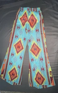 Giddy Up Glamour-Aztec-Wide Leg Pants - Picture 1 of 2