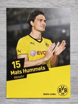 MATS HUMMELS NR. 15 AUTOGRAMMKARTE OHNE UNTERSCHRIFT BVB BORUSSIA DORTMUND - Bild 1 von 3