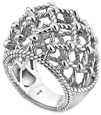 Nuevo Anillo Cúpula Cesta Plata Esterlina 925 JUDITH RIPKA ISOLA Talla US-7 Foto 1 de 4