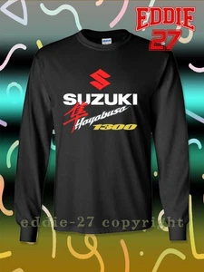 T-shirt manica lunga uomo logo Suzuki Hayabusa GSX 1300 maglietta americana nuova - Foto 1 di 10