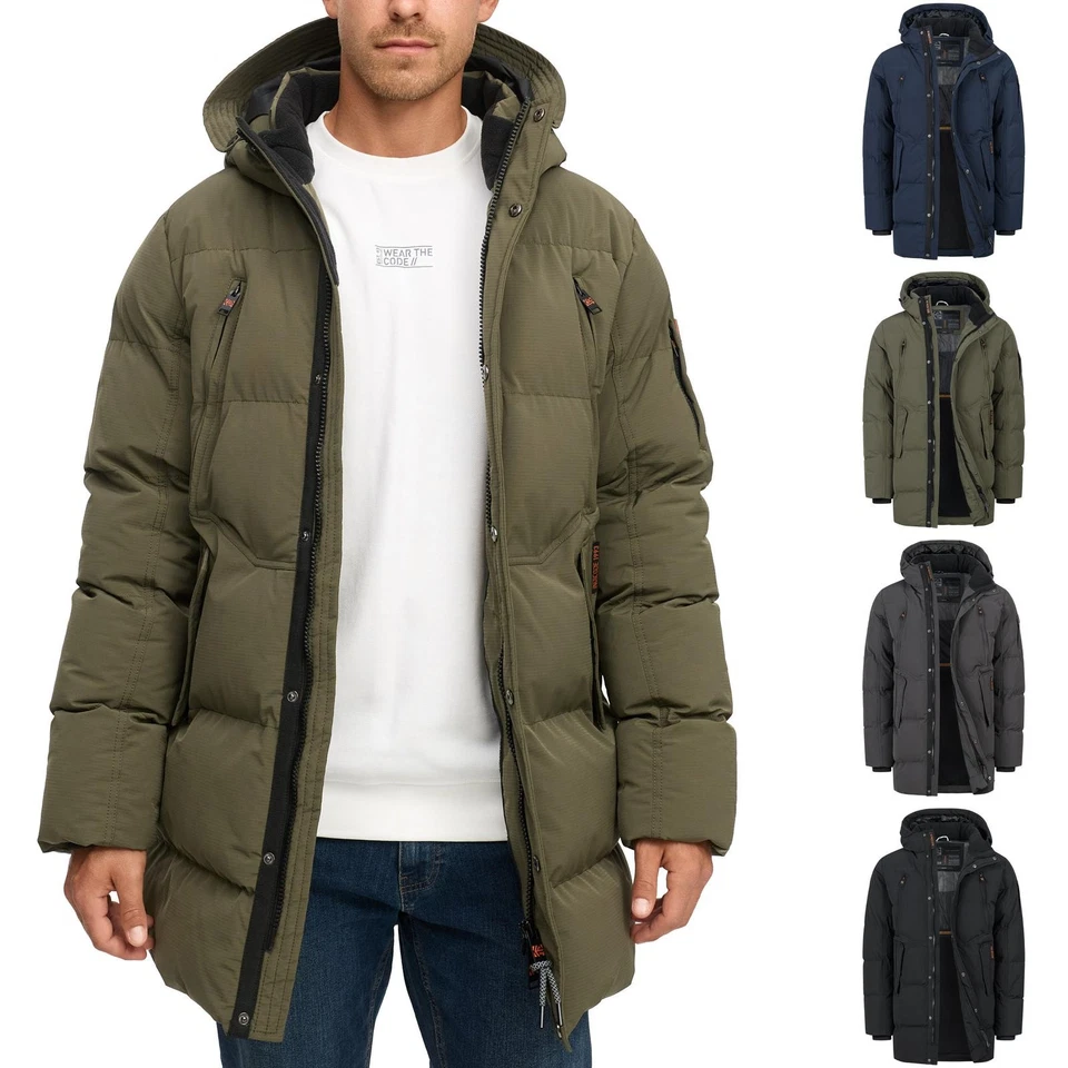 Indicode Herren Winterjacke INBoulton-Herrenjacke Kapuze Parka Mantel Männer - Bild 1 von 1