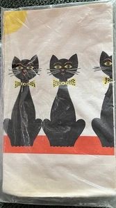 Mantel vintage de Halloween papel crepé 54 pulgadas X 96 pulgadas búho luna 1960 - Imagen 1 de 5