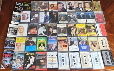 Cassette Tapes Music Vtg Bulk Lot Bundle x45 Rock Pop C&W Mixed Random Free Post - Image 1 of 4
