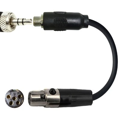 Micronic Adapter for Locking 3.5mm Jack Microphone To Lectrosonics 5 Pin XLR
