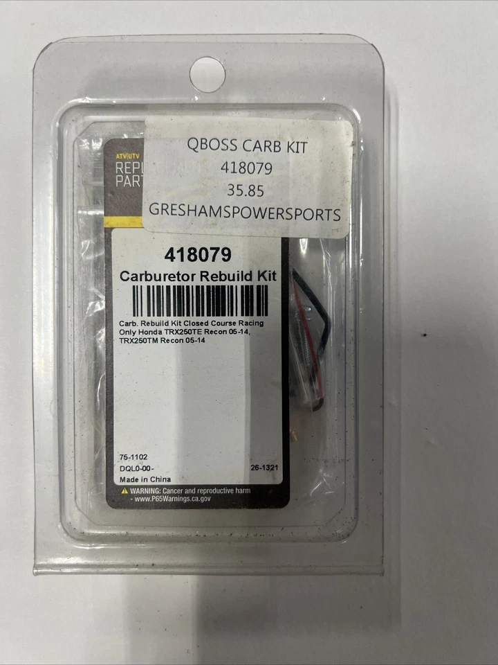 Kit de reconstrucción de carburador Quad Boss 418079 Foto 1 de 2