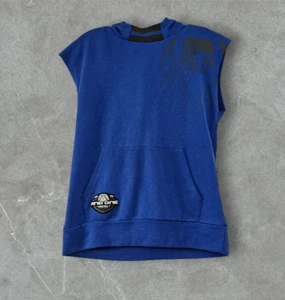 AND1 Maglione Smanicato Ragazzo Sportivo Basket Felpa con Cappuccio Blu Taglia L - Foto 1 di 13