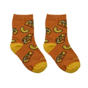 Cool Socks Kid's Novelty Crew Socks, Mac N Cheese, Size 4-7 Years - Picture 1 of 3
