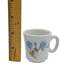 Miniature Tea Cup, Made in Japan, Blue Flowers, 2 in x 2.5 in  -A6