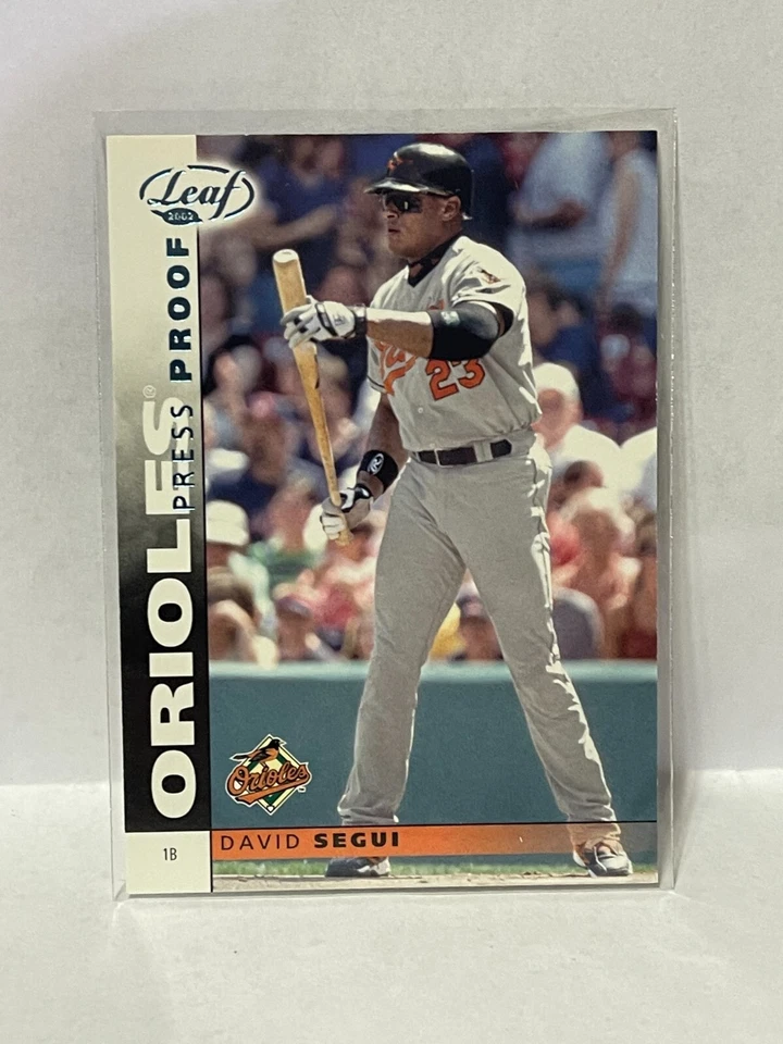 Leaf Press Proofs Platinum #57 2002 David Segui - Serie #'d/25 Foto 1 de 2