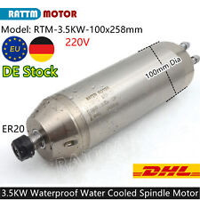 【DE】CNC 3.5KW ER20 220V Water Cooled Spindle Motor 24000rpm Waterproof Cut Metal
