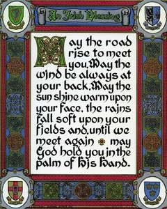 Irish Blessing May the road rise up to meet you.... 8" x10" ready to be framed - Picture 1 of 1