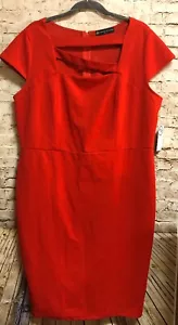 NEW! Fashion to Figure Red Caged Bodycon Dress Plus Size 2X NWT $48.90 MSRP - Picture 1 of 6