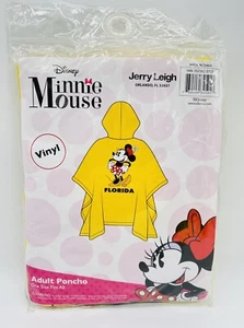 Poncho pioggia Disney adulto Minnie Mouse giallo vinile Jerry Leigh nuovo in confezione - Foto 1 di 3