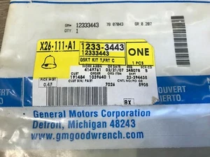 PONTIAC OLDS CHEVROLET NOS GENUINE GM 3.3L V6 TIMING COVER GASKET SET 12333443  - Picture 1 of 2