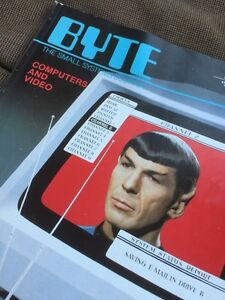  Byte Magazine Vol 9 # 7 Spock Star Trek Leonard Nimoy Video Computers July 1984