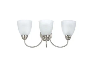 Hampton Bay Hamilton Vanity Light with Frosted Glass Shades 3-Light - Picture 1 of 1