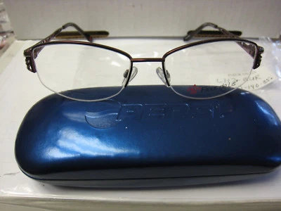 FLEUR DE LIS Eyeglass Frames Style  L117 in BURGUNDY  54-17-140 With free case   - Image 1 of 3