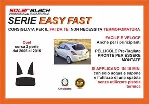 Pellicole Oscuranti Vetri Opel Corsa 3p dal 2006-2015 kit posteriore Easy Fast - Imagen 1 de 1
