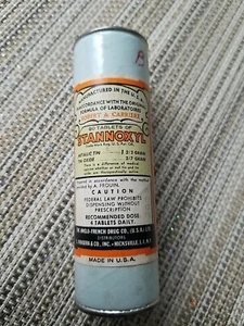 Años 1930 Nuevo de lote antiguo sin abrir Vintage Stannoxyl Tabs Botella Tubo Boticario Exposición Médica - Imagen 1 de 5