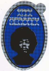 JIMI HENDRIX - Original - Aufkleber - 70er Jahre - Sticker - Reflektierend - Imagen 1 de 1