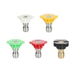 5 pcs Pressure Washer Spray Tips Nozzles High Power C8T5 1/4" Set Kit Quic 7Y6T