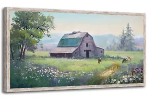 Acocifi Large Framed Wall Art for Living Room Wall Painitng Wall Picture Barn - Picture 1 of 6