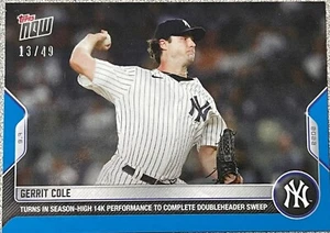 2022 Topps NOW #856 Gerrit Cole 14 K Performance 13/49 - Free Shipping! - Picture 1 of 2