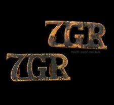 Pair of 7th Gurkha Rifles Shoulder Title Badges '7GR'