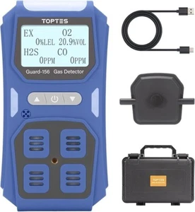 Guard-156 4 Gas Monitor Multi Gas Detector for H2S, CO, LEL, and O2 Blue NEW! - Picture 1 of 7