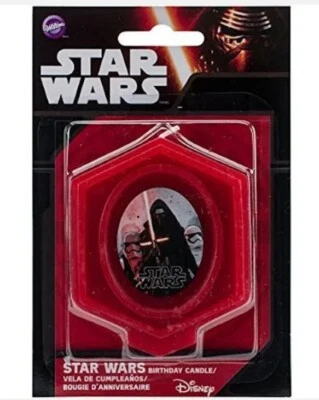 Decoração de bolo Star Wars Darth Vader sabre de luz aniversário vela Wilton nova na caixa - Imagem 1 de 4