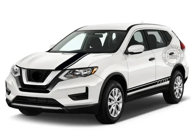 Car Hood Bonnet Stripe Side Skirt Sticker For Nissan X-Trail Graphic Vinyl Decal - Image 1 of 4