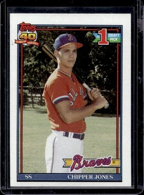 Topps Chipper Jones Rookie RC #333 1991 Braves Foto 1 de 2