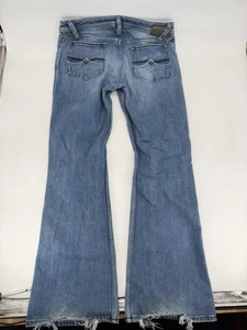 Vintage 2000s Y2K Diesel Jeans Blue Denim ZAF Flare Bootcut Pants Size 35x32 - Picture 1 of 8