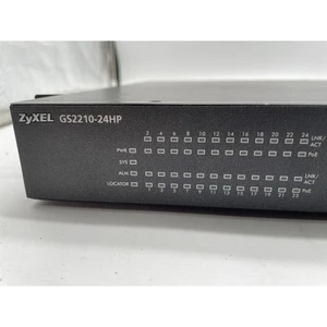 ZyXEL GS2210-24HP 24 HP PC LAN Network Switch 24 Gigabit Ports PoE Power - Picture 1 of 7