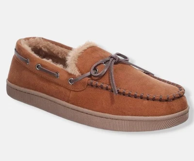 Новый мужской клуб комнаты желтовато-коричневый металлический отверстие без шнуровки мокасины тапочки туфли XL 12-13 - Изображение 1 из 4