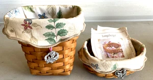 2 Longaberger 2003 & 2004 HOPE Baskets..Liners and Brooches - Picture 1 of 12