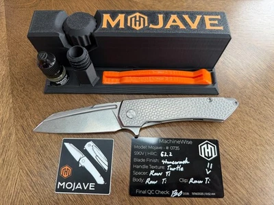 MachineWise Mojave #0735 - Stonewash S90V - Turtle Titanium - Image 1 of 4